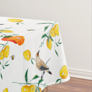 Vögel, Sommer, Zitronen, Bienen Tischdecke