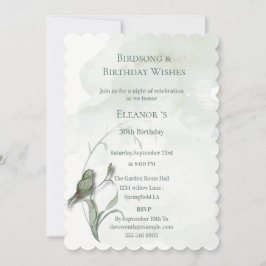 Vogel Songs und besten Wünsche Einladung