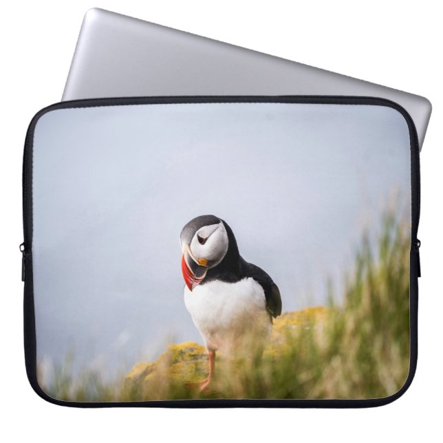 VOGEL STEHT AUF GRAS LAPTOPSCHUTZHÜLLE (Vorderseite)
