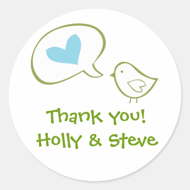 Vogel Sticker by TearDrop Hochzeiten (Vorderseite)