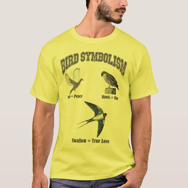 Vogel-Symbolismus T-Shirt (Vorderseite)
