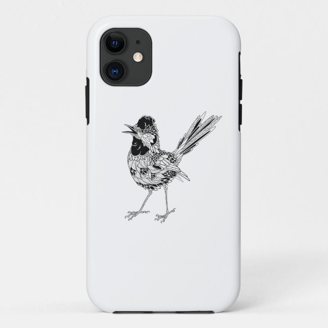 Vogel-Tätowierung Case-Mate iPhone Hülle (Rückseite)