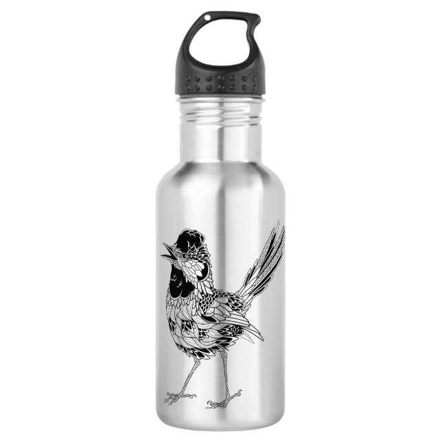 Vogel-Tätowierung Trinkflasche (Vorderseite)