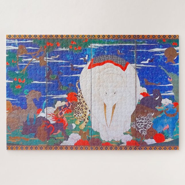 Vögel, Tiere und blühende Pflanze(rechts)Jakuchu (Horizontal)