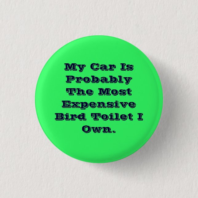 Vogel-Toiletten-Knopf Button (Vorderseite)