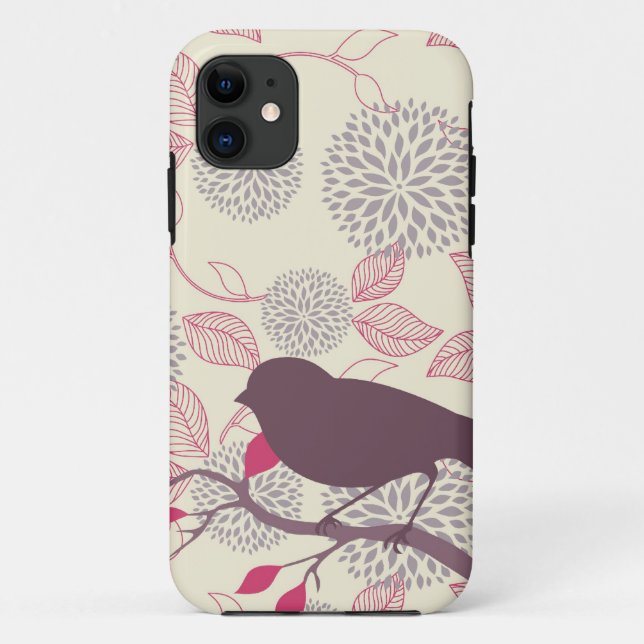 Vogel u. Blume iPhone Fall Case-Mate iPhone Hülle (Rückseite)