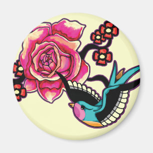 Vogel-u. Rosen-Magnet Magnet