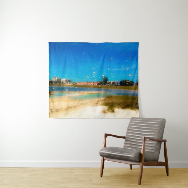 Vögel überall wandteppich (Beispiel (Horizontal))