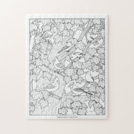 Vögel und Ahornbaum U-Farbe