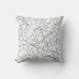 Vögel und Ahornbaum U-Paint Fabric Kissen