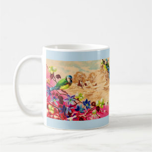 Vögel und Beeren Kaffeetasse