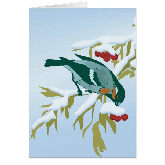 Vogel und Beeren Karte
