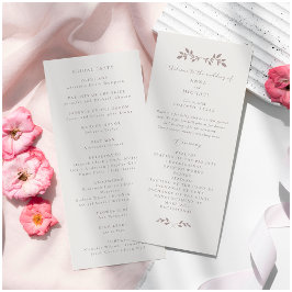 Vögel und Blätter, romantisches Flat Hochzeitsprog Programm