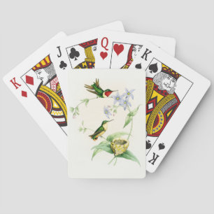 Vögel und Blume, die Karten spielen Spielkarten