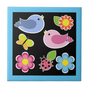 VÖGEL UND BLUME FLIESE
