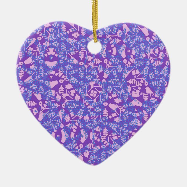 Vögel und Blume Keramik Ornament (Vorne)