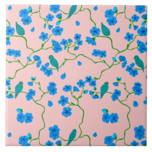 Vögel und Blume Keramik Tile Fliese