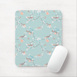 Vögel und Blume Mousepad