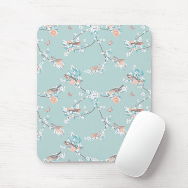 Vögel und Blume Mousepad (Mit Mouse)