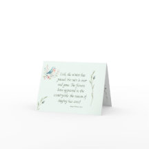 Vogel und Blume Song der Solomon Note Card
