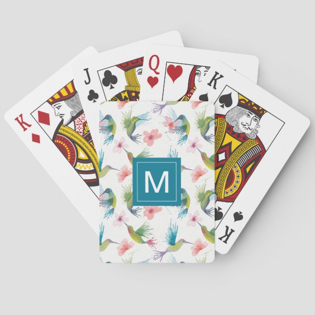 Vögel und Blume Spielkarten (Rückseite)