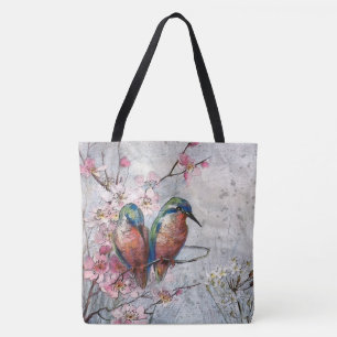 Vögel und Blume Tasche