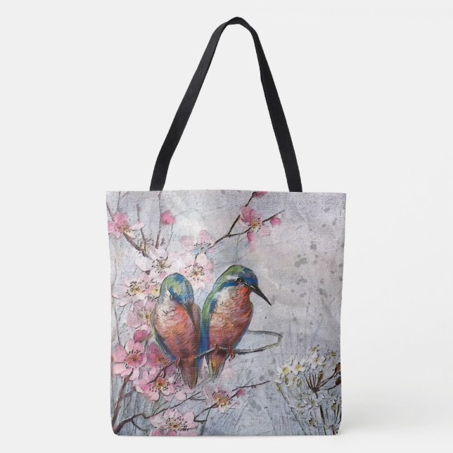 Vögel und Blume Tasche (Vorderseite)