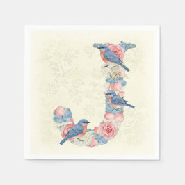 Vögel und Blume von Natasha Us Serviette