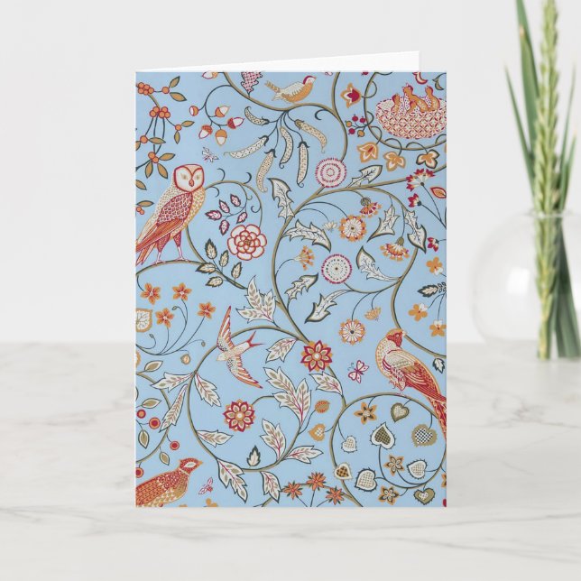 Vögel und Blume, William Morris Karte (Vorderseite)