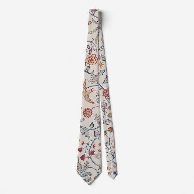 Vögel und Blume, William Morris Krawatte (Vorderseite)