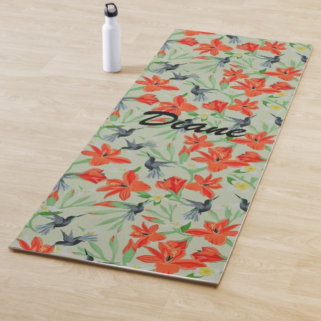 Vögel und Blume Yogamatte (Beispiel)