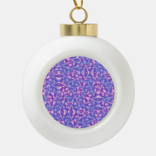 Vögel und Blumen Keramik Kugel-Ornament
