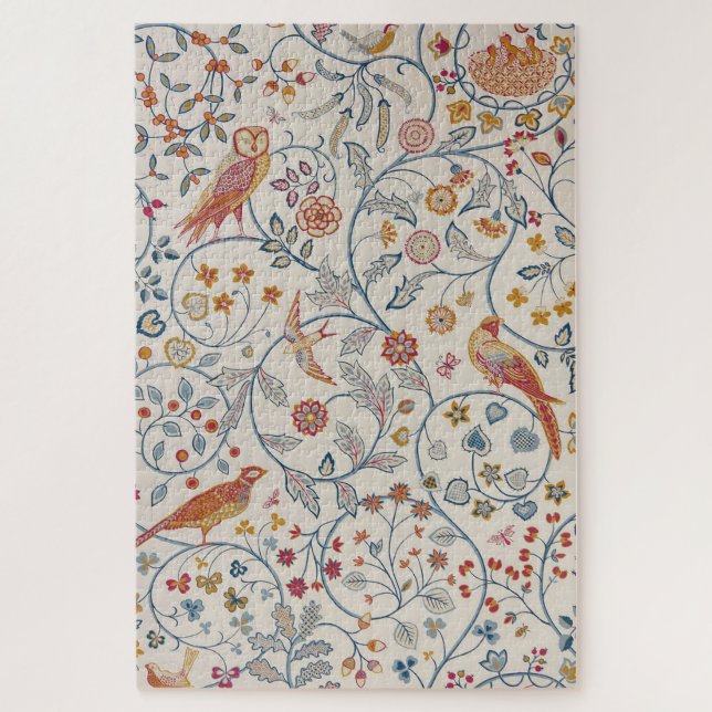 Vögel und Blumen, William Morris (Vertikal)