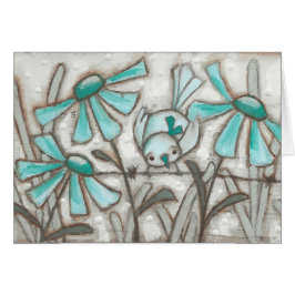 Vögel und Blüten/Laguna Blau - Leere Innenseite