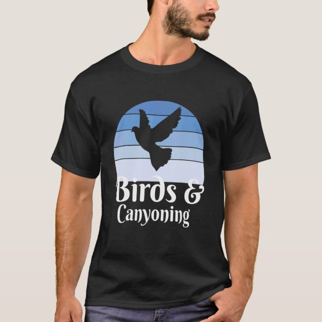 Vögel und Canyoning T-Shirt (Vorderseite)