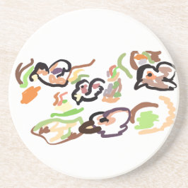 Vögel und Herbst Getränkeuntersetzer