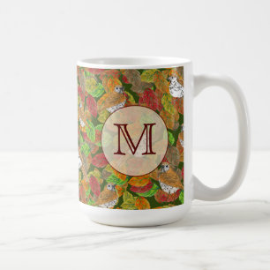 Vögel und Herbstlaube, kundenspezifische erste Mon Kaffeetasse