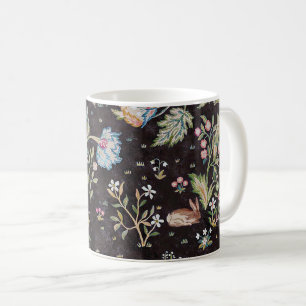 Vogel und Kaninchen im Blumengarten, William Morri Kaffeetasse