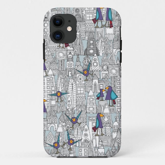 Vögel und Raketen Case-Mate iPhone Hülle (Rückseite)