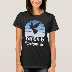 Vögel und Rockmusik T-Shirt