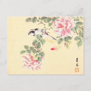 Vogel und Rosen Imao Keinen ukiyo-e Blumen Japan Postkarte