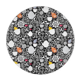 Vogel- und Schalenmuster Schneidebrett