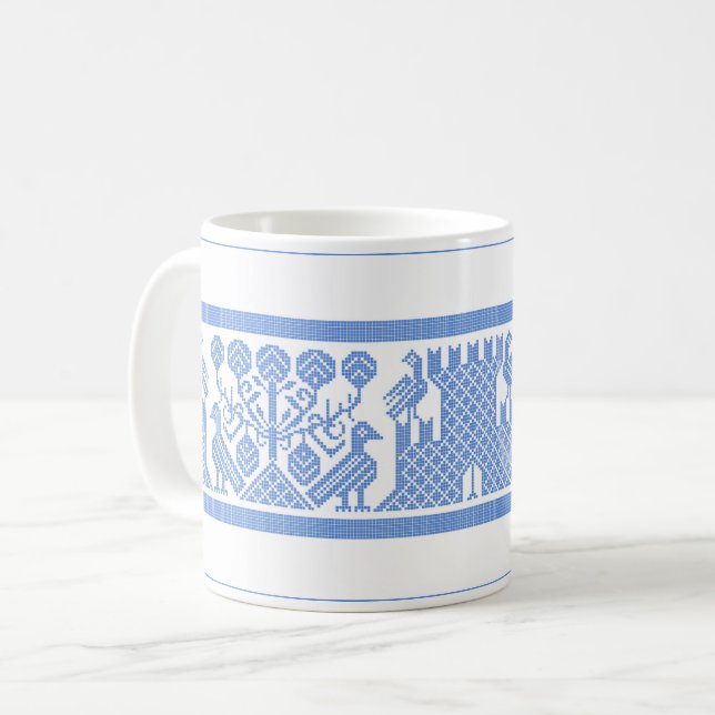 Vögel und Schlösser Kaffeebeere Tasse (Vorderseite Links)