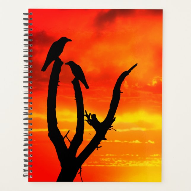 Vögel und Sonnenuntergänge Planer (Vorderseite)