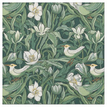 Vögel und Tulips Grüne Jugendstil
