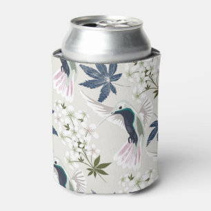 Vögel und weiße Blume. Dosenkühler
