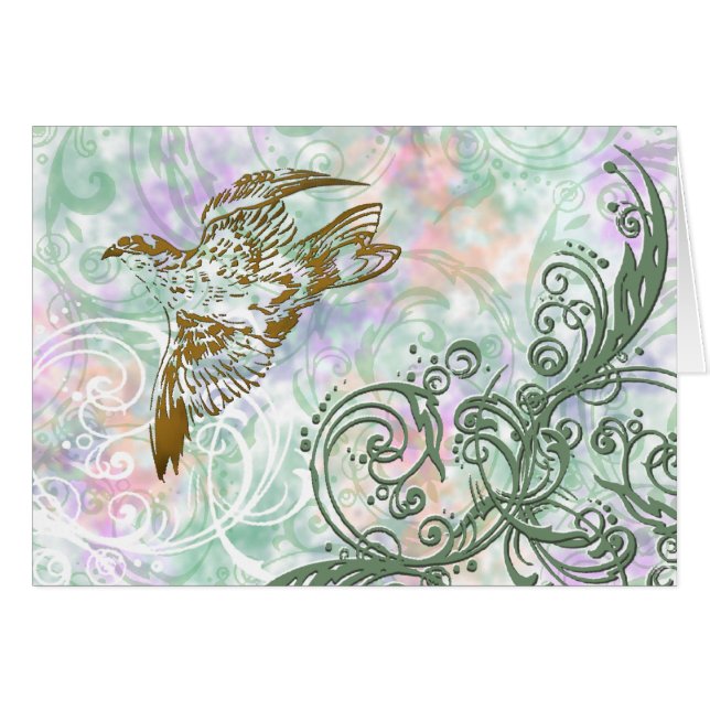 Vogel und Wirbel (Vorderseite (Horizontal))