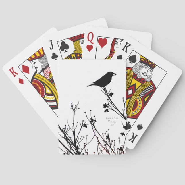 Vogel verzierte Spielkarten (Rückseite)