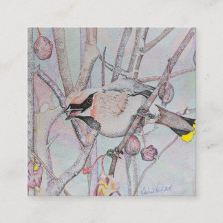 Vogel-Visitenkarten, wilde Vogel-Visitenkartekunst Quadratische Visitenkarte
