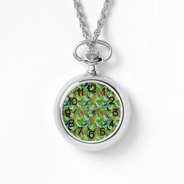 Vögel, Vögel, Vögel Armbanduhr (Vorderseite)